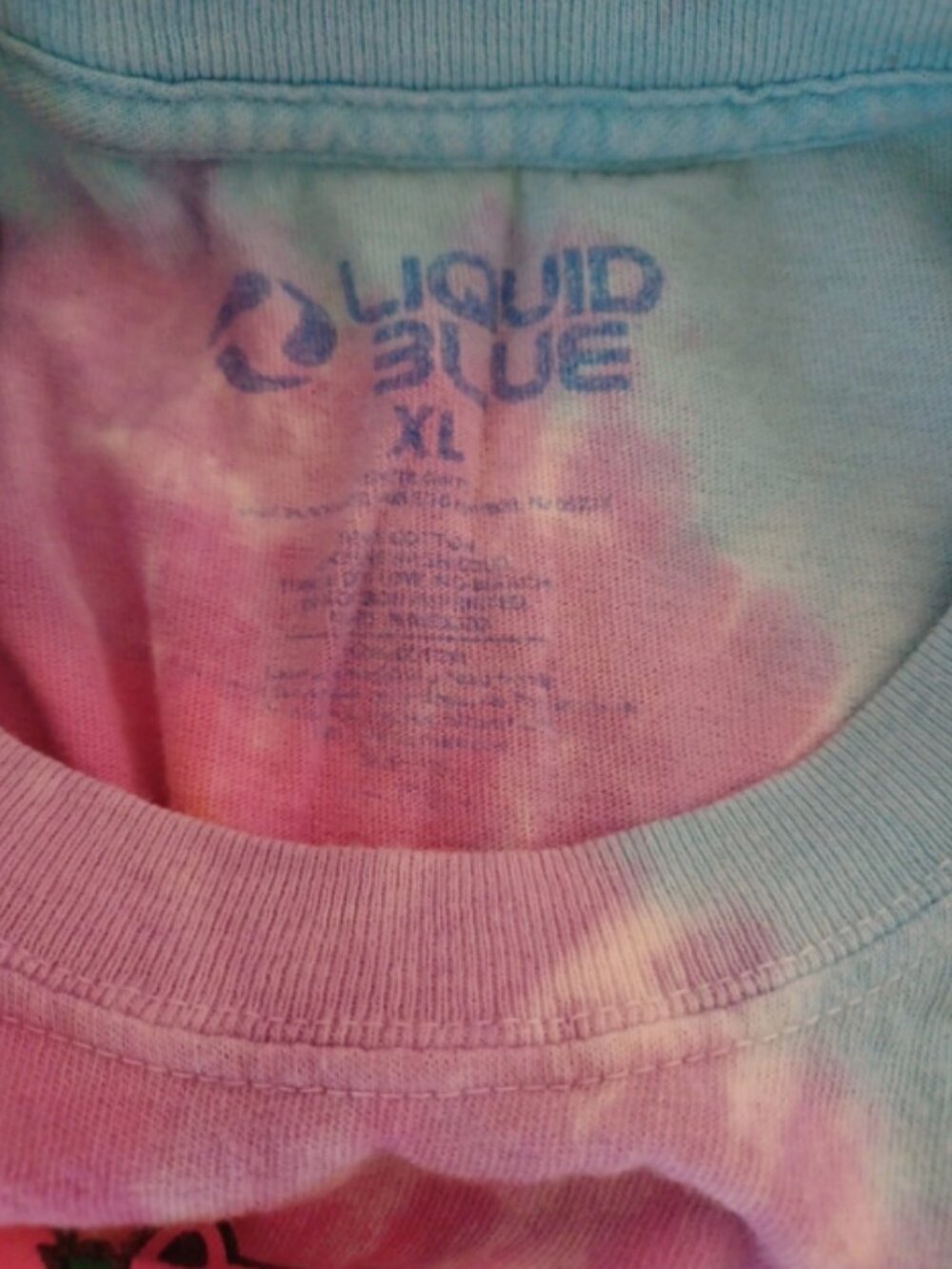 Grateful Dead T-shirt Sz XL Liquid Blue Dancing Bear Vintage 1995 Tie Dye Spiral - Picture 2 of 5